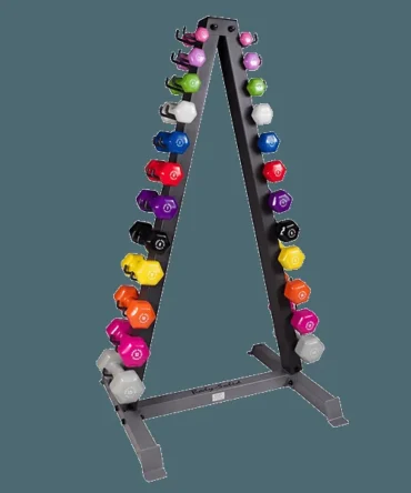 Body-Solid 12 Pair Neoprene Dumbbell Rack Combo | GDR24-NPACK