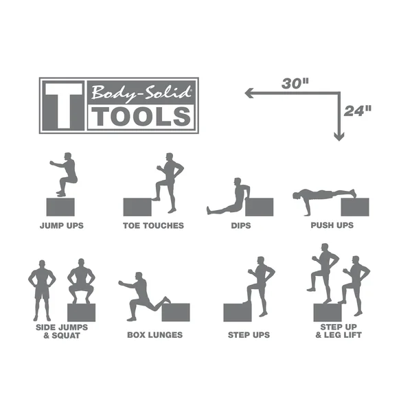 Body-Solid 3-in-1 Wooden Plyo Box