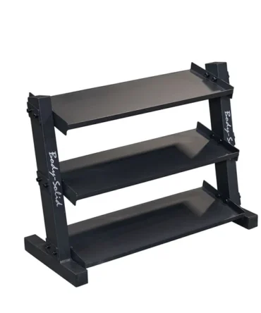 BODY-SOLID 3-TIER VINYL/NEOPRENE DUMBBELL RACK | GDR34B