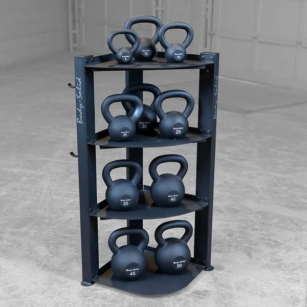 BODY-SOLID 4-TIER CORNER KETTLEBELL ACCESSORY RACK | GAR75