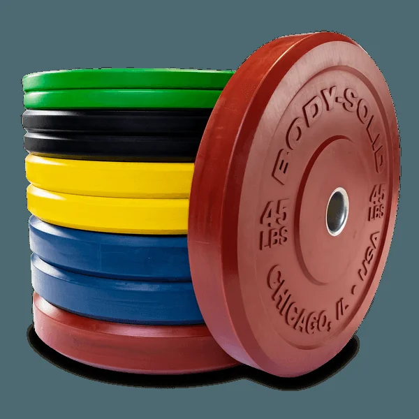 Body-Solid Chicago Extreme Colored Bumper Plates | OBPXC