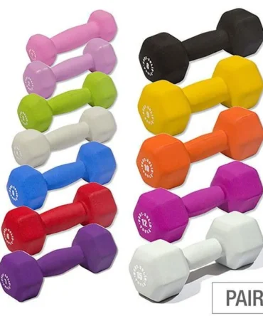 Body-Solid Neoprene Dumbbell Set 1 – 15 LBS | BSTNDS164