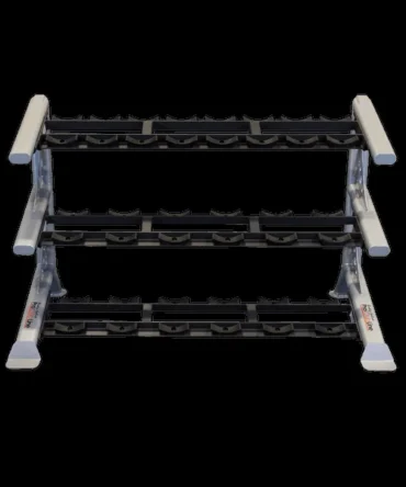 Body-Solid ProClubline SDKR 3 Tier Saddle Dumbbell Rack | SDKR1000SD