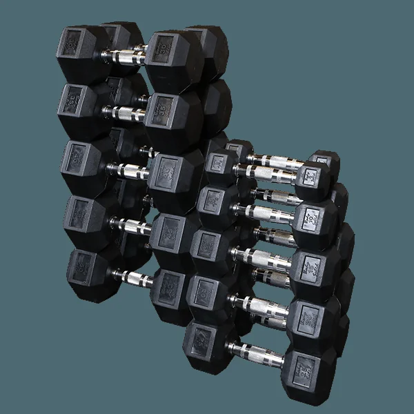 Body-Solid Rubber Hex Dumbbell Sets | SDR