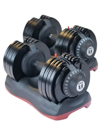 Body-Solid Tools 66lb Adjustable Dumbbell Pair SDBX132 W/ Stand-New