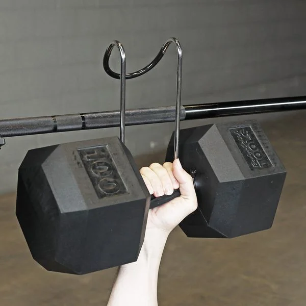 Body-Solid Tools Dumbbell Spotter Hooks Connecting and Hanging Dumbbells to Barbells