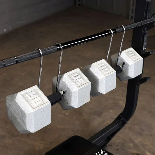 Body-Solid Tools Dumbbell Spotter Hooks Connecting and Hanging Dumbbells to Barbells