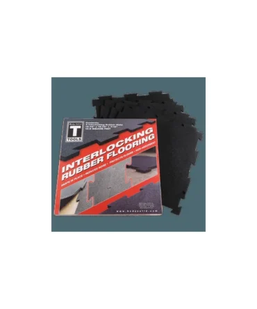BODY-SOLID TOOLS INTERLOCKING RUBBER FLOORING (BLACK) | RFBST4PB