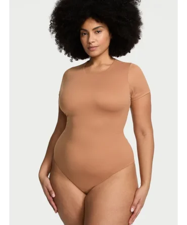 Bodywear by Victoria with FeatherSoft™ Innovation Short-Sleeve Bodysuit