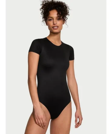 Bodywear by Victoria with FeatherSoft™ Innovation Short-Sleeve Bodysuit