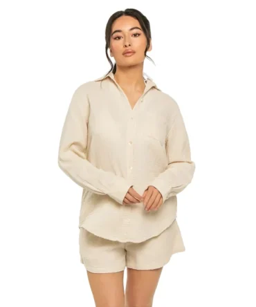 Button Down Cover Up Shirt Dress