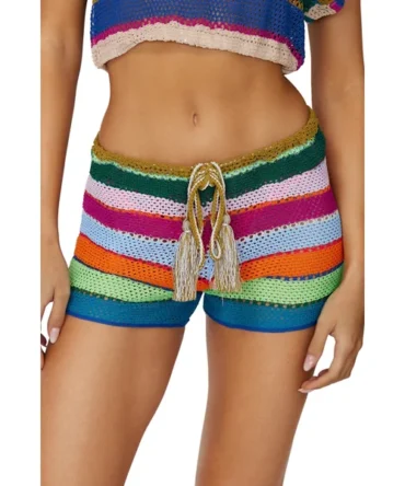 Calypso Bree Boho Crochet Shorts