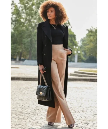Camel Wide Leg Trousers