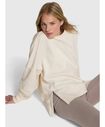 Campus Fleece Tunic Crew Sweatshirt