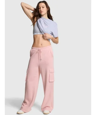 Campus Fleece Wide-Leg Cargo Sweatpants
