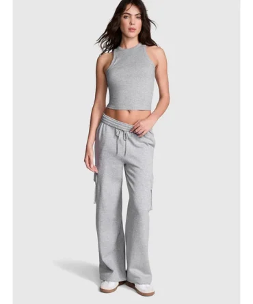 Campus Fleece Wide-Leg Cargo Sweatpants