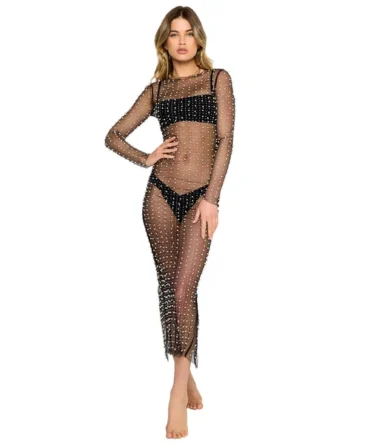 Champagne Nights Mesh Dress