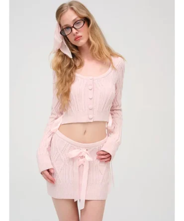 Chenille Cable Knit Cardigan