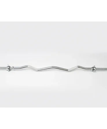 Chrome Spin-Lock Curl Bar w/ Spin-Lock Collars