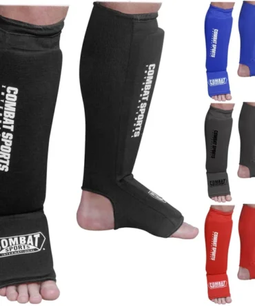 Combat Sports Washable MMA Elastic Cloth Shin & Instep Padded Guards