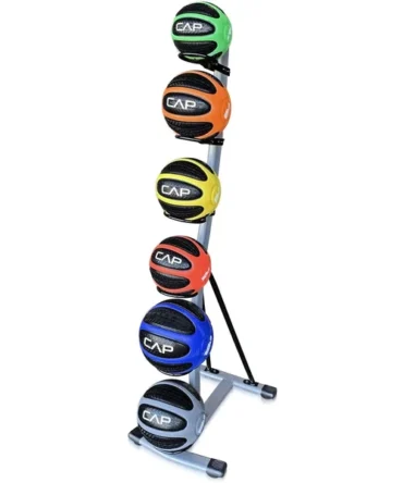 COMMERCIAL MEDICINE BALL RACK AND BALL COMBO SET
