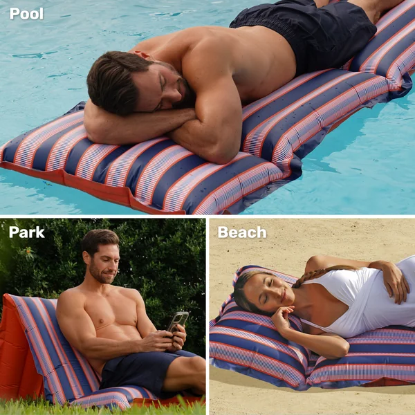 Convertible Dual Lounge Chair | Large Inflatable Pool Float