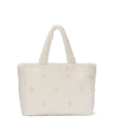 Cozy Faux Fur Sparkle Tote