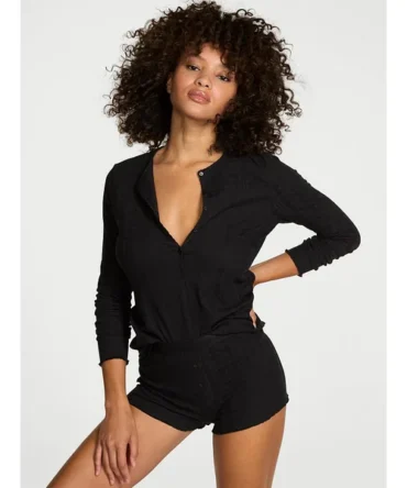 Cozy Pointelle Henley Short Pajama Set