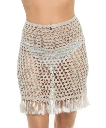 Crochet Fringe Mini Skirt