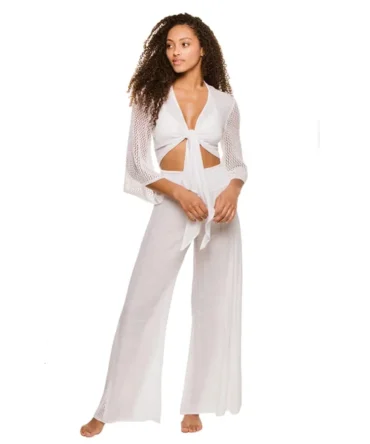 Crochet Tie Front Crop Top