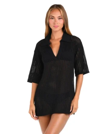 Crochet V-Neck Cover Tunic