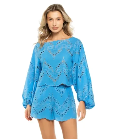 Danielle Eyelet Crop Top