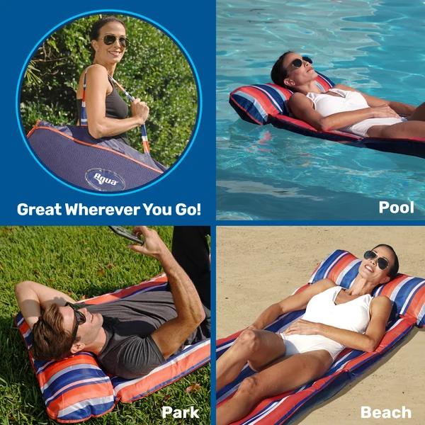 Deluxe 3-in-1 Fold & Go Float, Mat, and Lounge | Multipurpose Pool Float