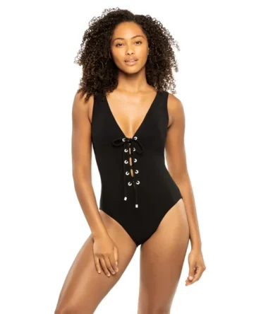 Demi V-Neck One Piece Swimsuit