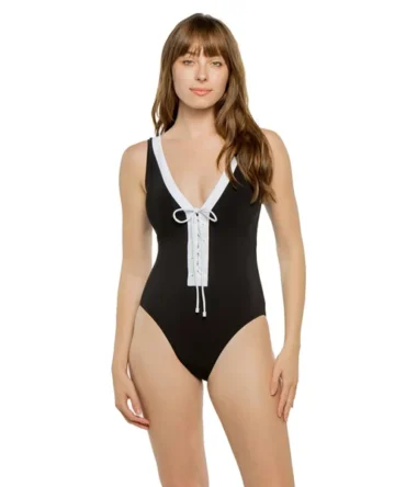 Demi V-Neck One Piece Swimsuit