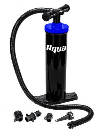 Dual-Action Hand Pump | Heavy Duty Air Pump with 4 Nozzle Attachments