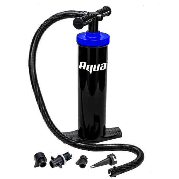 Dual-Action Hand Pump | Heavy Duty Air Pump with 4 Nozzle Attachments