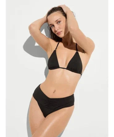Essential Cinched High-Waist Bikini Bottom