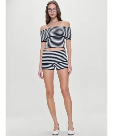 Estelle Ribbed Knit Shorts