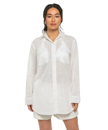 Eyelet Cove Boyfriend Shirt