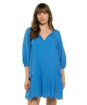 Eyelet Cove Mini Dress