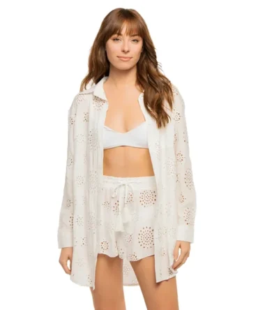 Eyelet Embroidered Boy Shirt