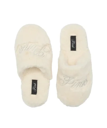 Faux-Fur Closed-Toe Slippers