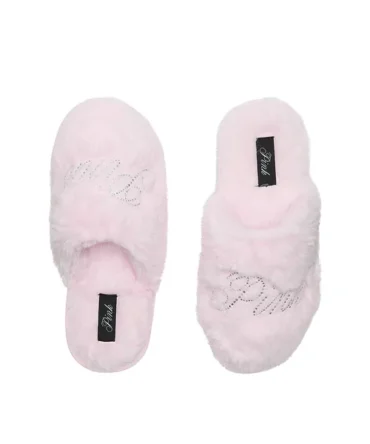 Faux-Fur Closed-Toe Slippers