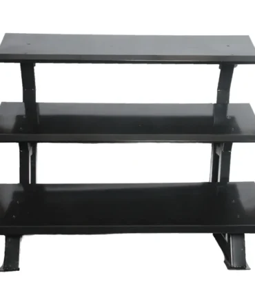 Fitness First 3 Tier Commercial Horizontal Hex Dumbbell Rack