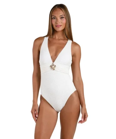 Flora Flair Plunge One Piece Swimsuit