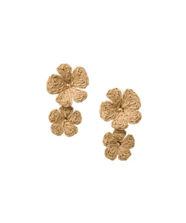 Floral Raffia Earrings