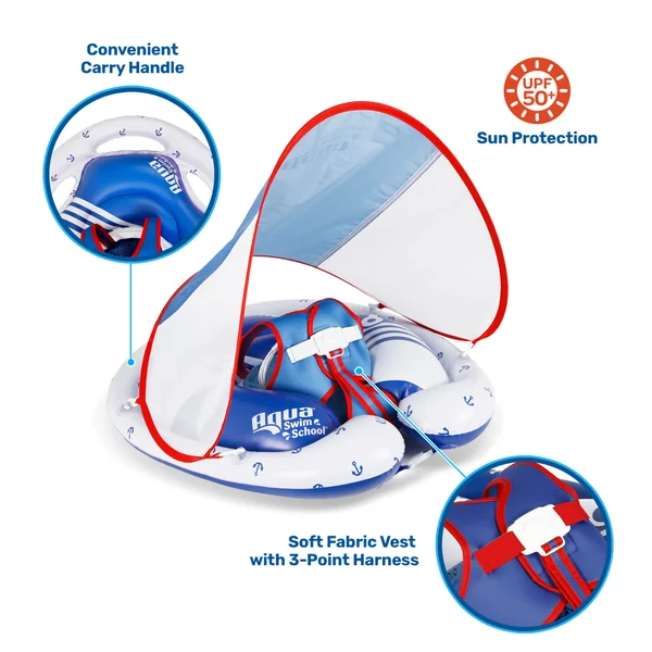 Freestyle Babyboat with Canopy | Baby Pool Float with Adjustable Seat