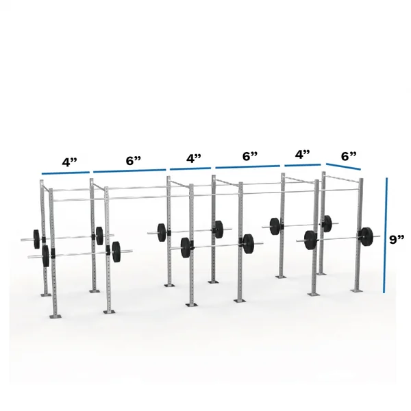 Galvanized Freestanding Expandable 9' Height Pull-Up Rig with Monkey Bar Option [Available 01/16/26]