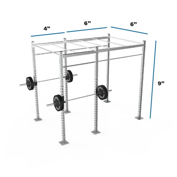 Galvanized Freestanding Expandable 9' Height Pull-Up Rig with Monkey Bar Option [Available 01/16/26]
